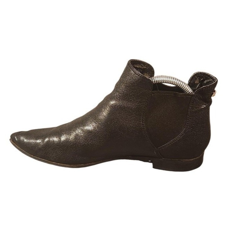 Cole Haan Boots Womens Size 8.5 Black Leather Pointed Toe Hara Flat Booties